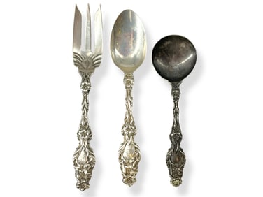 Three Vintage Silver Flatware Pieces - Lily by Whiting