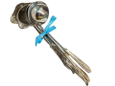 Five Serving Pieces: Vintage Ladles, Some with Sterling Handles