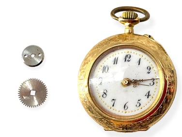 Antique Pocket Watch with 14kt Gold Case