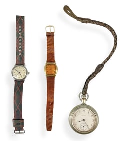 Pocket Watch and Two Wrist Watches