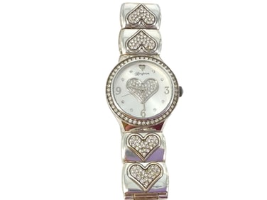 Nice Brighton Heart-Themed Watch and Sparkly Silver Bracelet