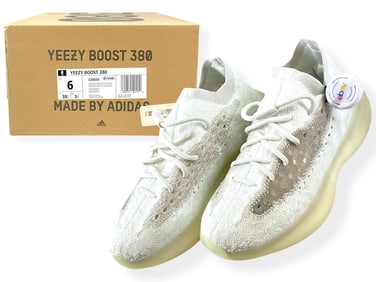 New Yeezy Boost 380 Calcite Glow Shoes - Authenticated With Extra Shoelaces.