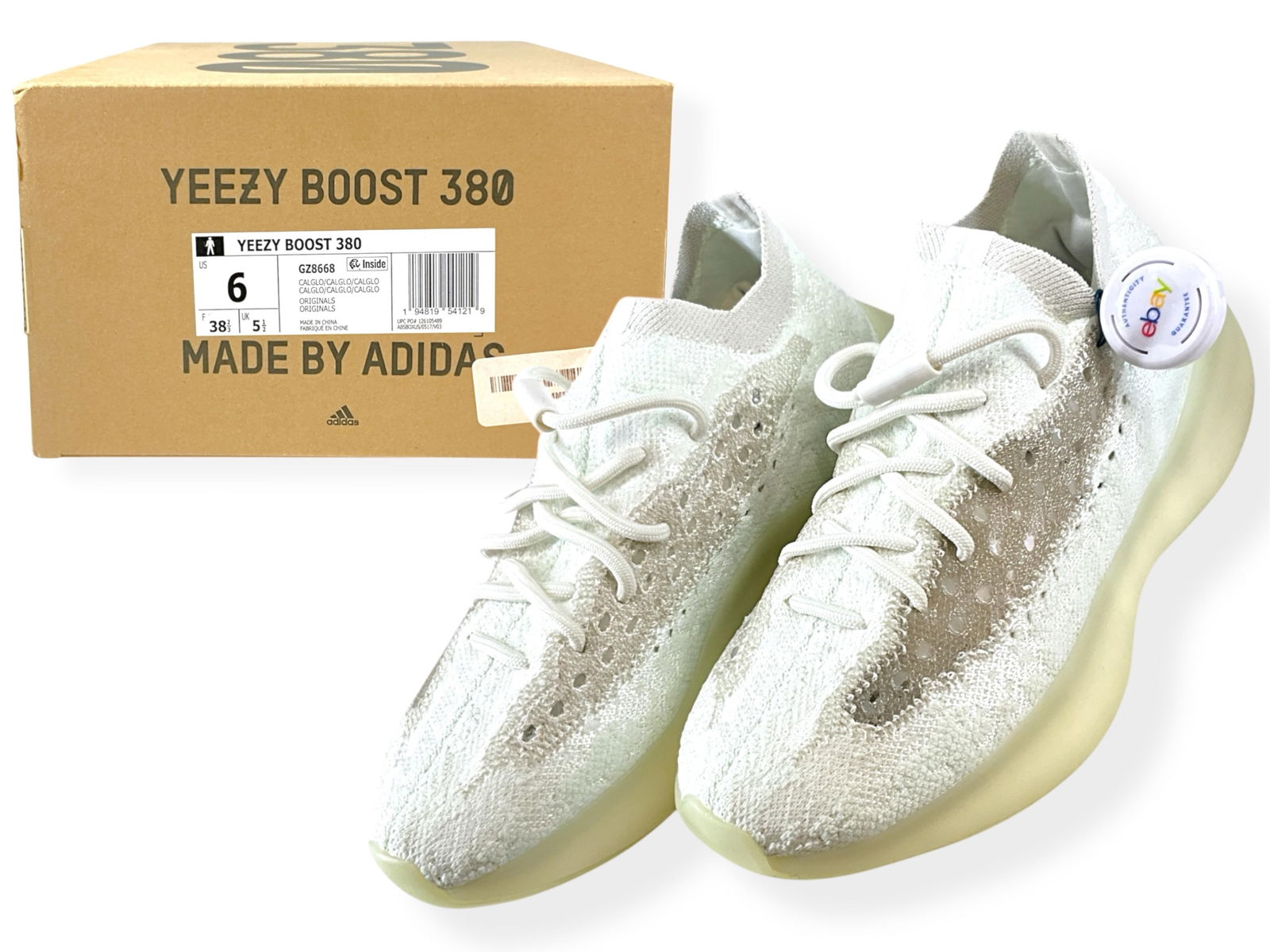 New Yeezy Boost 380 Calcite Glow Shoes - Authenticated With Extra Shoelaces. (1 of 15)
