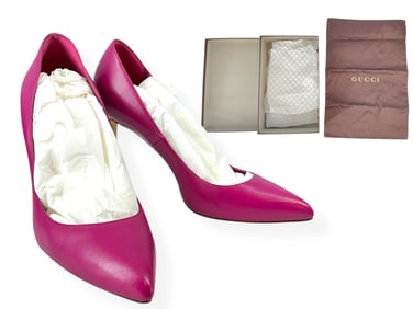 Gucci Malaga Kid Bright Bouganville Pumps