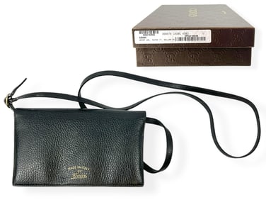 Black Leather Gucci Handbag