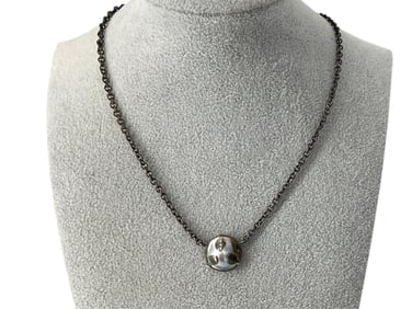 Sterling Silver Necklace w/MabÈ Pearl in Decorative Mount