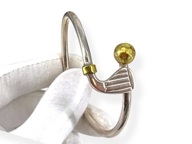 Sterling Silver Golfing Bangle Bracelet