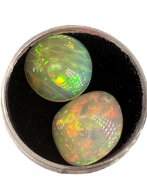 (2) Loose Opal Cabochons