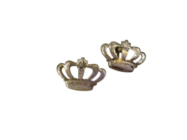 Sterling Silver Crown Earrings