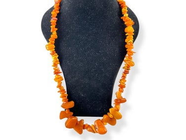 Long Butterscotch-Amber Chunky Necklace