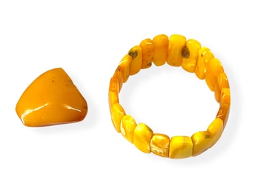 Butterscotch Amber Bracelet and Pin