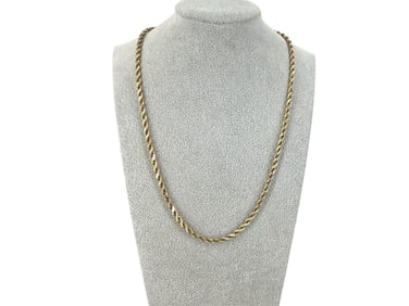 14kt Yellow Gold Spiral Chain Necklace