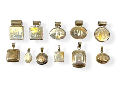 Monogrammed Sterling Silver Pendants