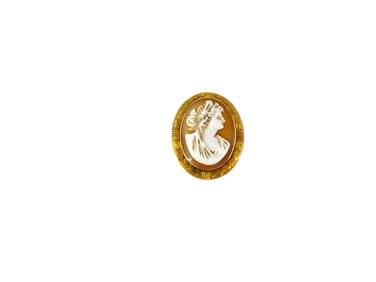 10kt Gold Cameo Pin/Pendant