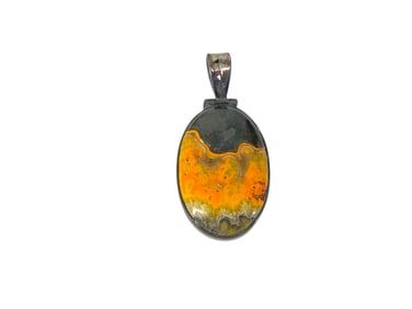 Bumblebee Jasper Pendant in Sterling Silver