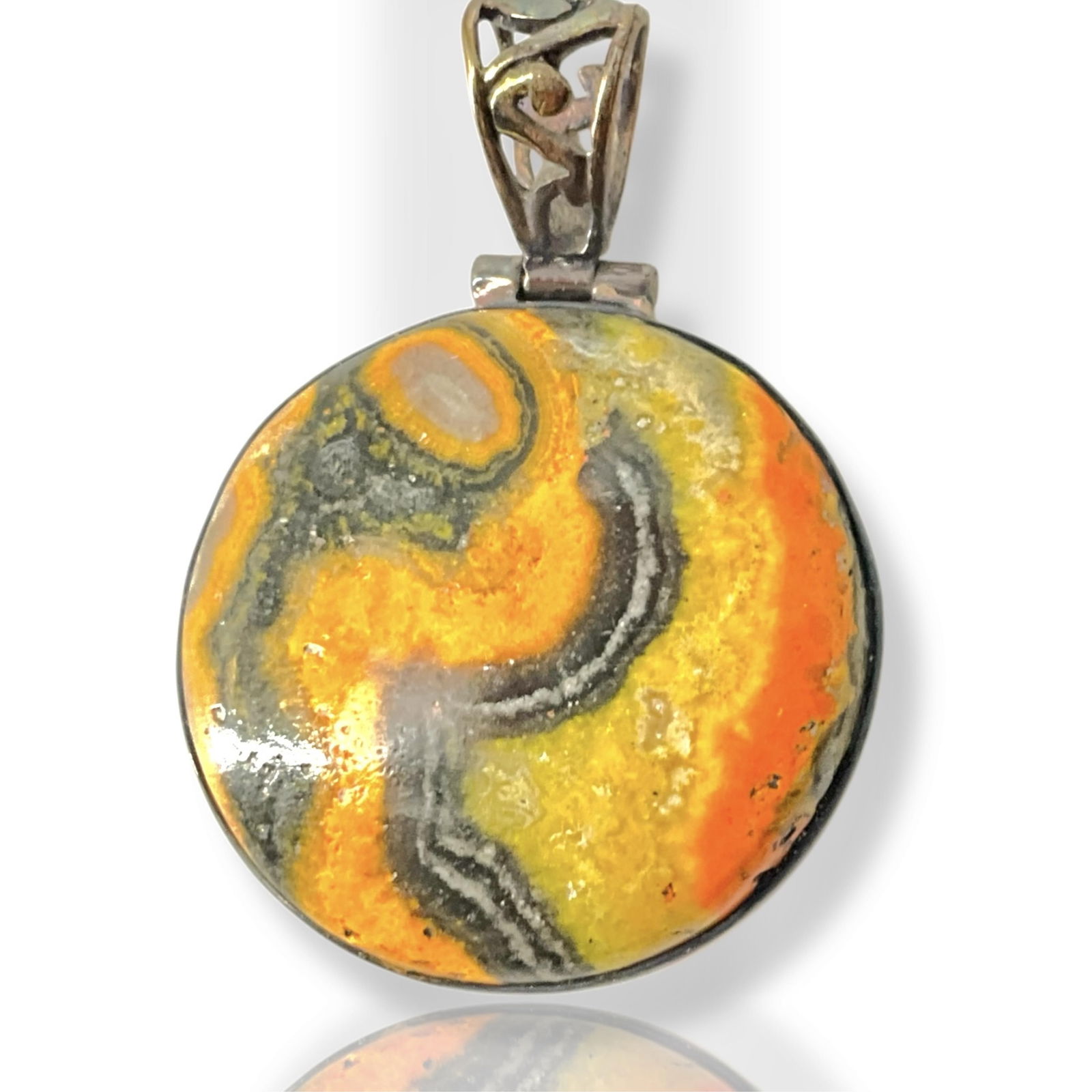 Bumblebee Jasper Pendant in Sterling Silver (1 of 5)