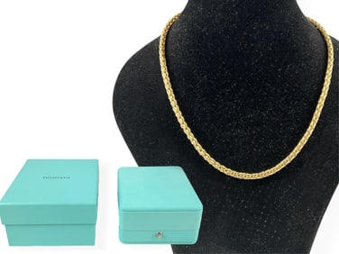 14kt Yellow Gold Tiffany & Company Woven Necklace