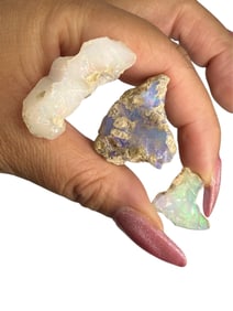 (3) Striking Loose Raw Uncut Opals (103ct tgw) - Actual Weight