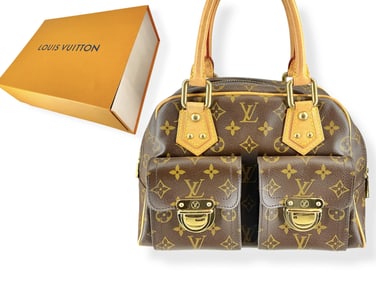 Like New Louis Manhattan PM Monogram Top Handle Bag