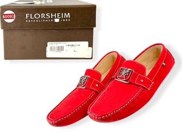 Menís Red Suede Driving Shoes