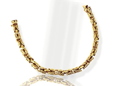 14kt Yellow Gold Byzantine Link Bracelet