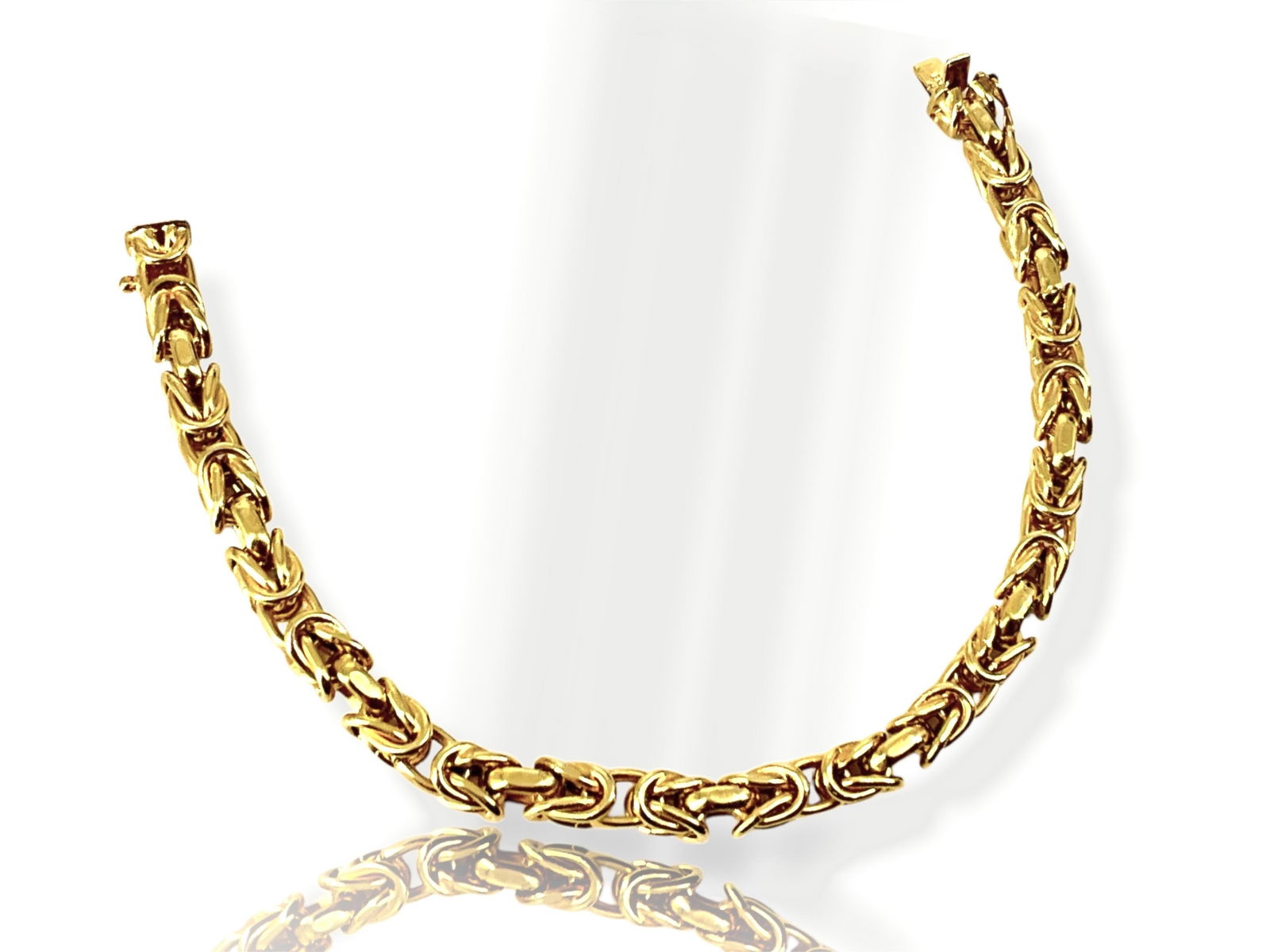 14kt Yellow Gold Byzantine Link Bracelet (1 of 5)