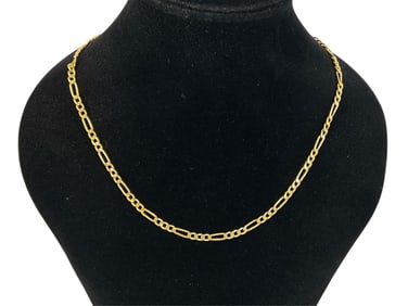 14kt Yellow Gold Figaro Link Necklace