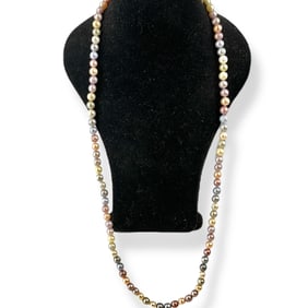 Pastel Freshwater Pearl Strand w/Sterling Silver Clasp and Honora Packaging