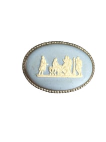 Sterling Silver Jasperware Brooch from Wedgwood