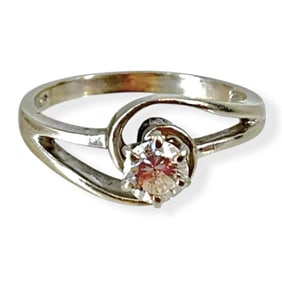 14kt White Gold and Diamond Engagement Ring