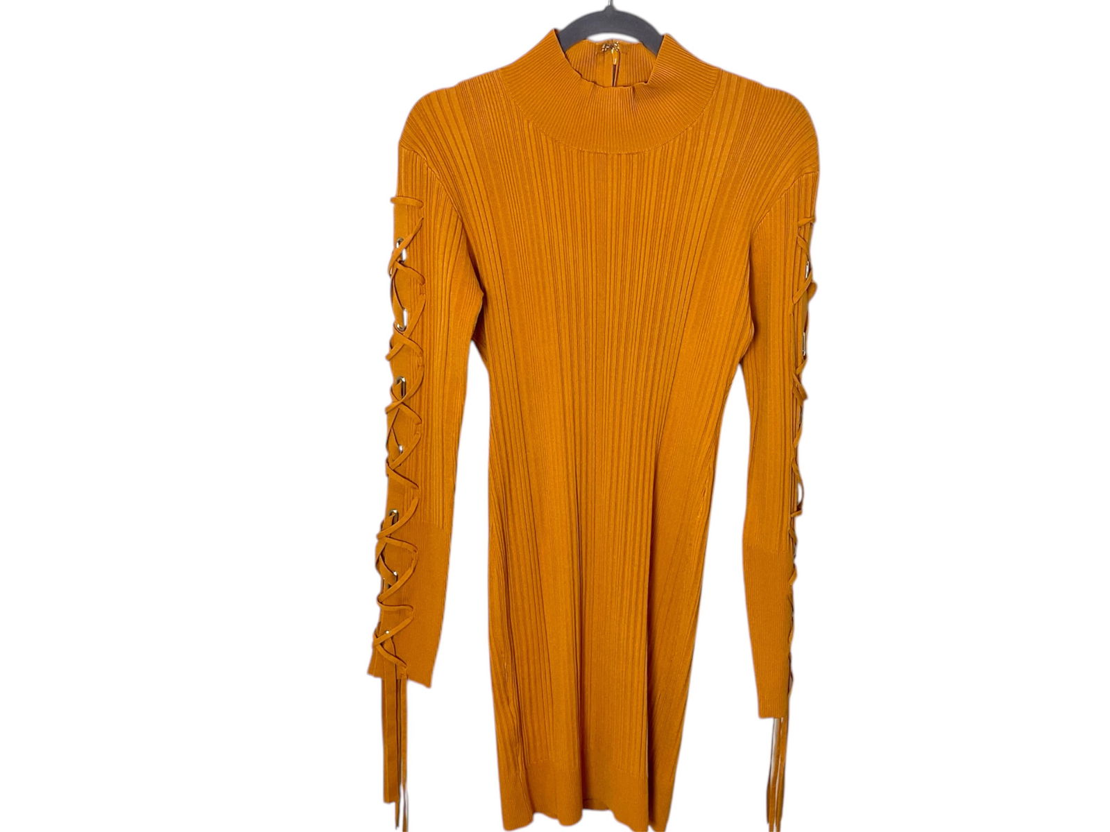 New Herve Leger - Paris, Bodycon Dress: New Herve Leger - Paris, Bodycon DressSize (L) new with the original tag, vertically ribbed dress with (2.55î) crew collar, stretchy material, size (L) with original price tag of $1,190.00. In the co