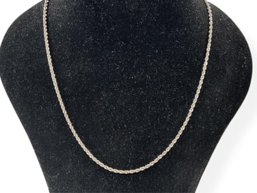 14kt White Gold Rope Chain