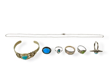 Assortment of Silver and Silver-Tone Jewelry