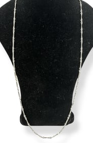 Sterling Silver Curved-Links Necklace