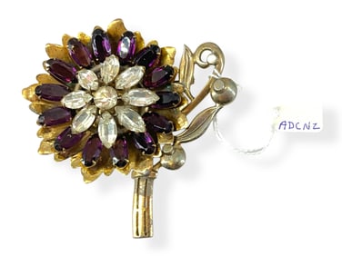 Early Fashion Flower Brooch in Large Size
