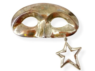Masquerade Mask Brooch