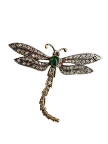 Well-Made Dragonfly Brooch with Diamonds