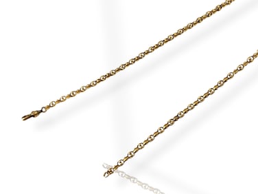 Lovely Gold Antique Chain w/Albert Clip