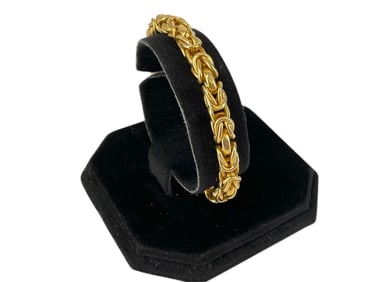 14kt Yellow Gold Byzantine Link Bracelet