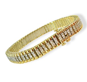 14kt Yellow Gold and Diamonds Bracelet