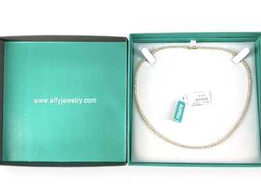 Effy 14Kt Yellow Gold Diamond Tennis Necklace