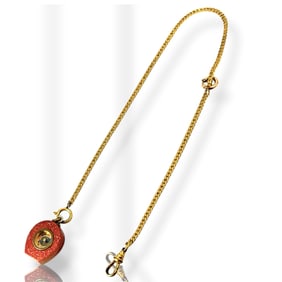 Vintage/Antique Goldstone Compass Fob w/Chain