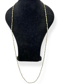 Green Rice Pearls Necklace