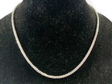 14kt White Gold Foxtail Chain