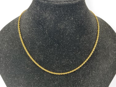14kt Yellow Gold Rope Chain Necklace