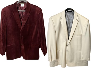 (2) Menís Soft Textured Jackets