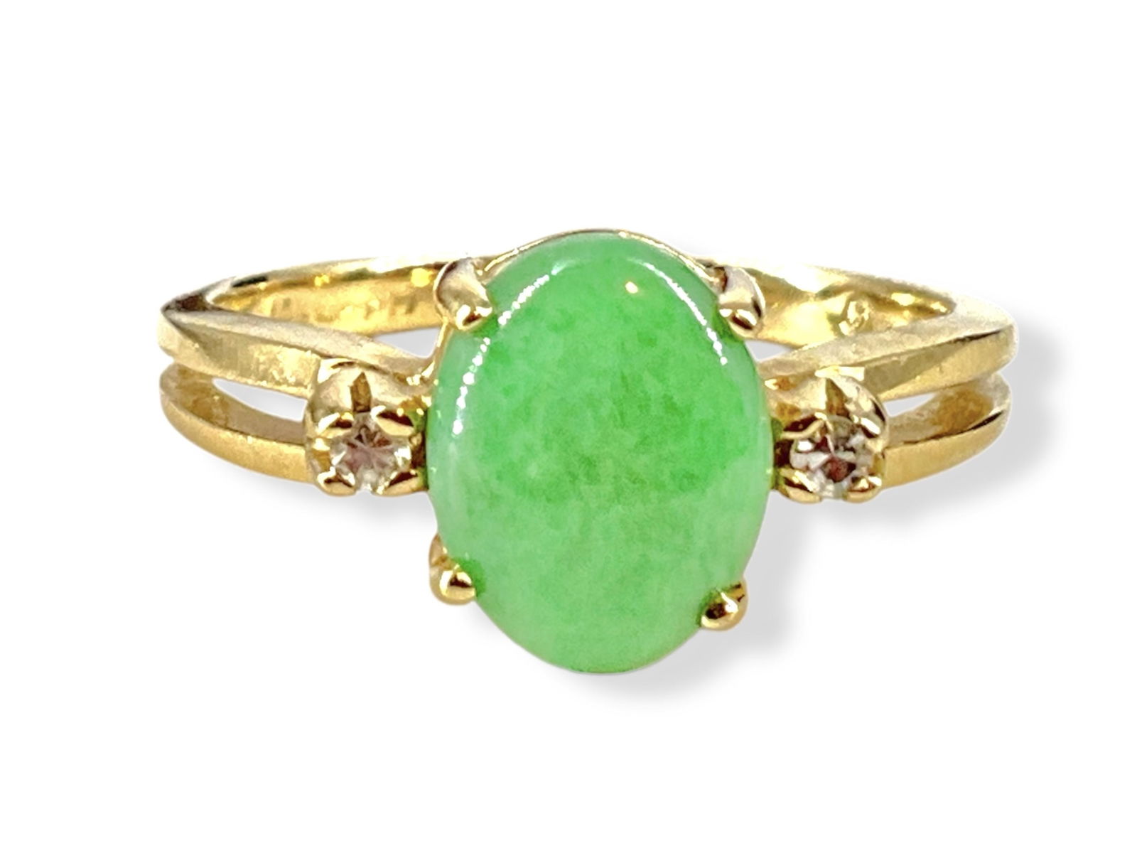 Nephrite Jade Ring in 14k Yellow Gold (1 of 6)