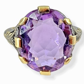 14kt Gold and Amethyst Stone Ring