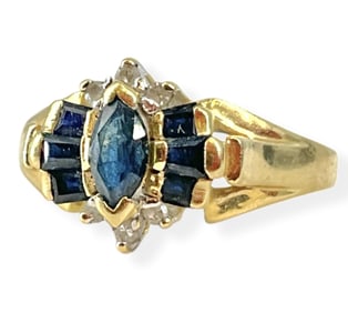 14kt Yellow Gold and Gemstones Dinner Ring