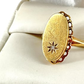 10kt Yellow Gold and Diamond Ring